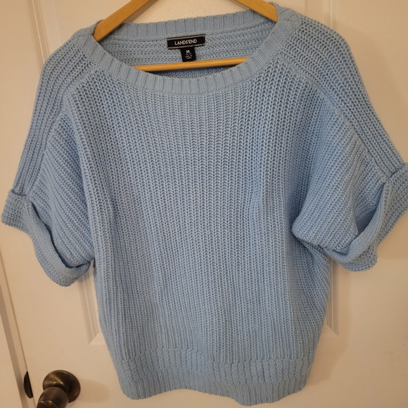 Lands' End Sweaters - Lands' End Women's Light Blue Crew Neck Sweater